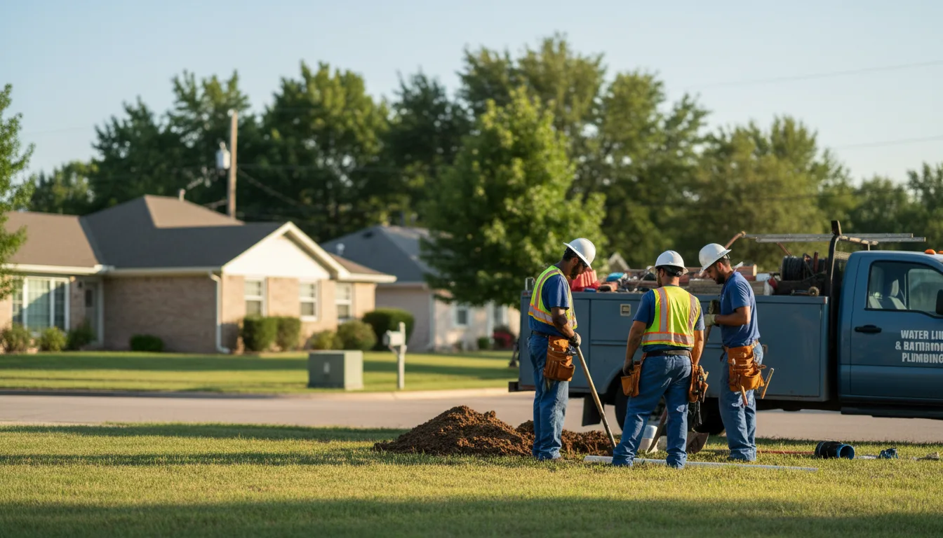 Residential water line and bathroom plumbing service in Cedarville, OH